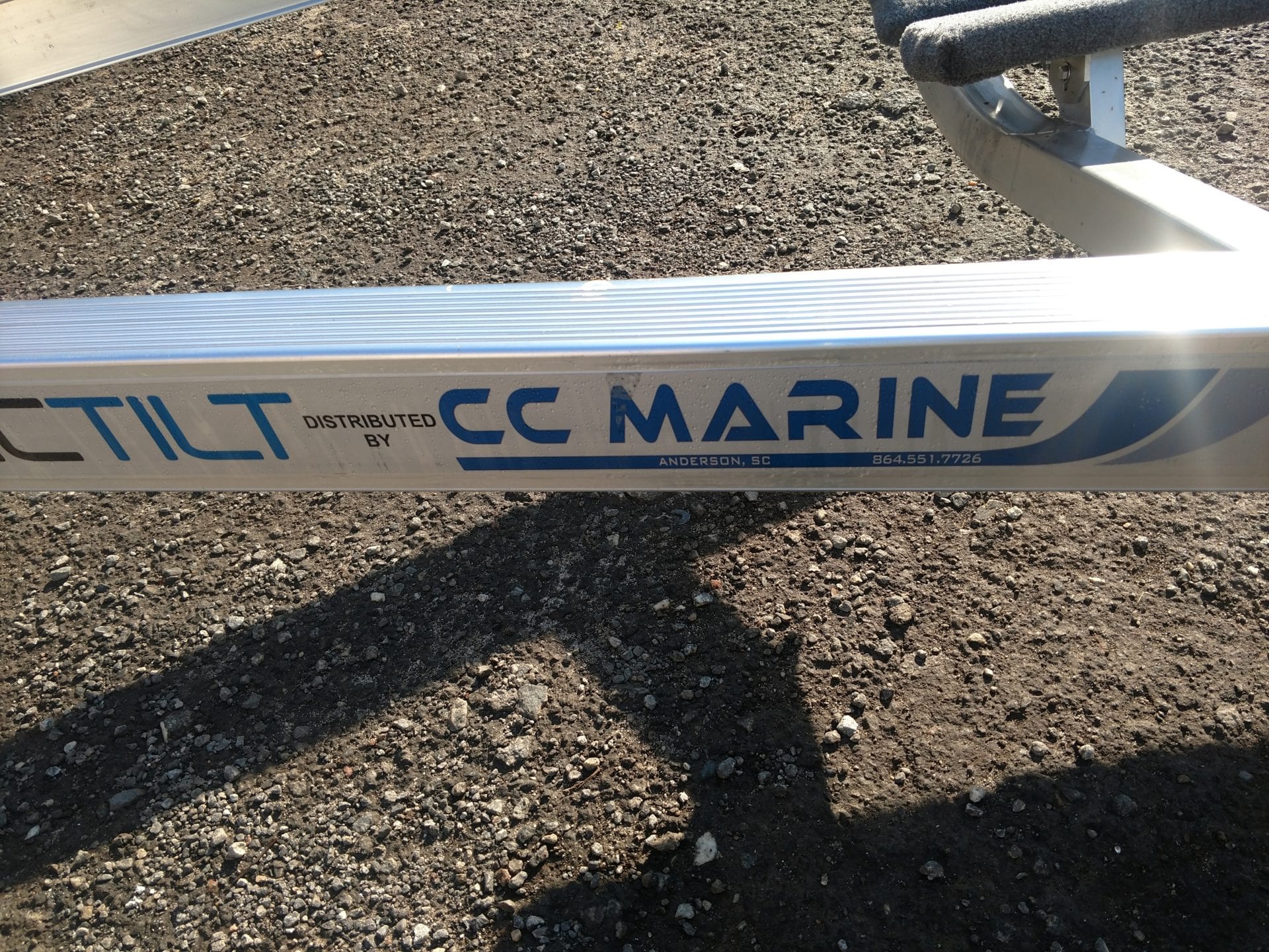 CC Marine logo on the boat